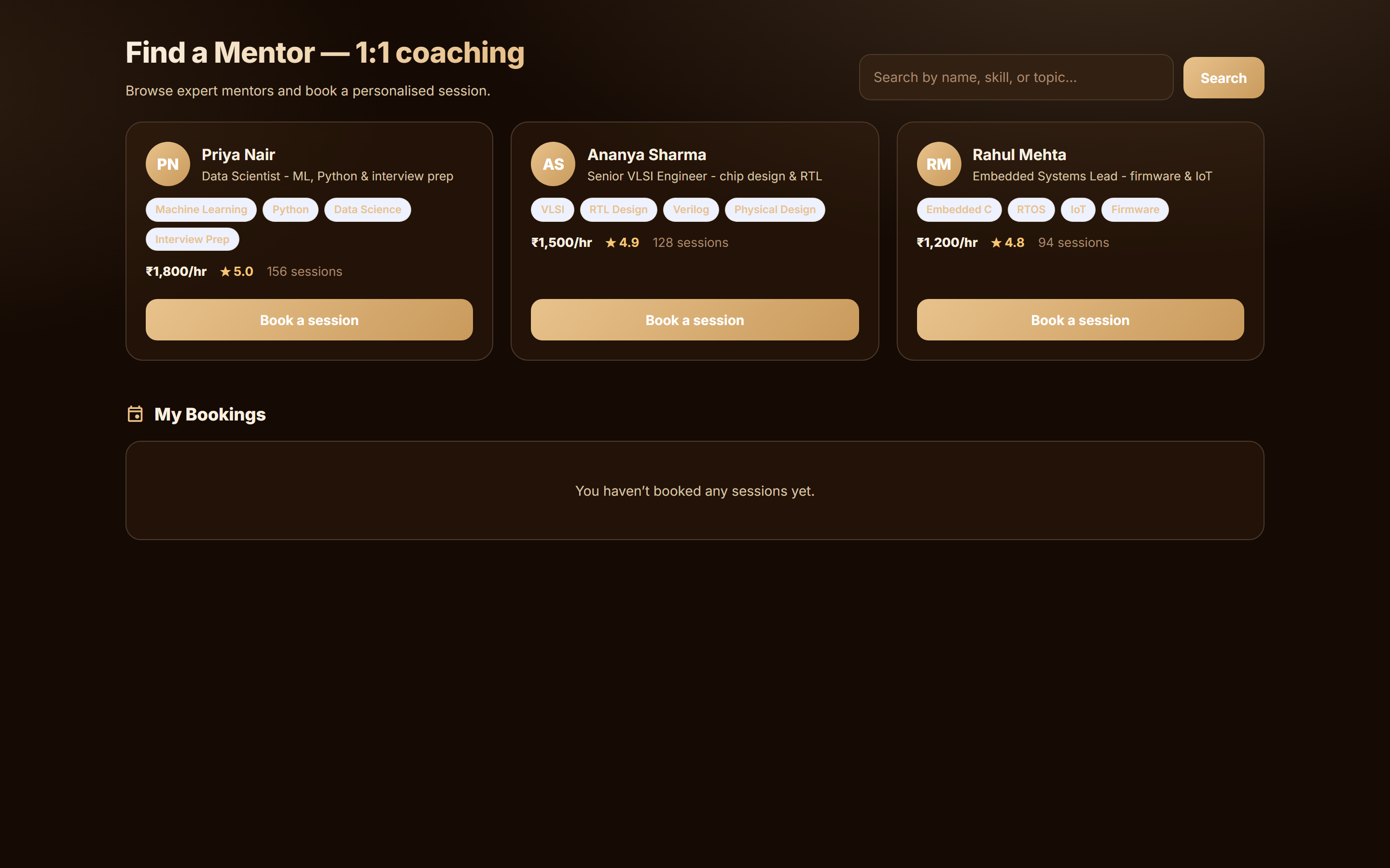 Mentor marketplace